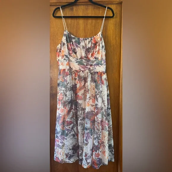 NWT Maeve Size 12 McKenzie Floral Print Spaghetti Strap Dress - Picture 2 of 6
